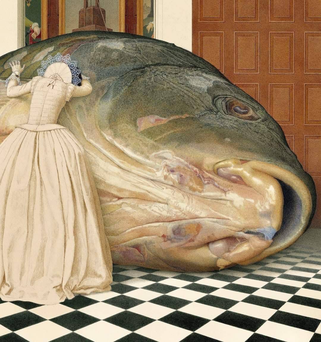 woman with fish